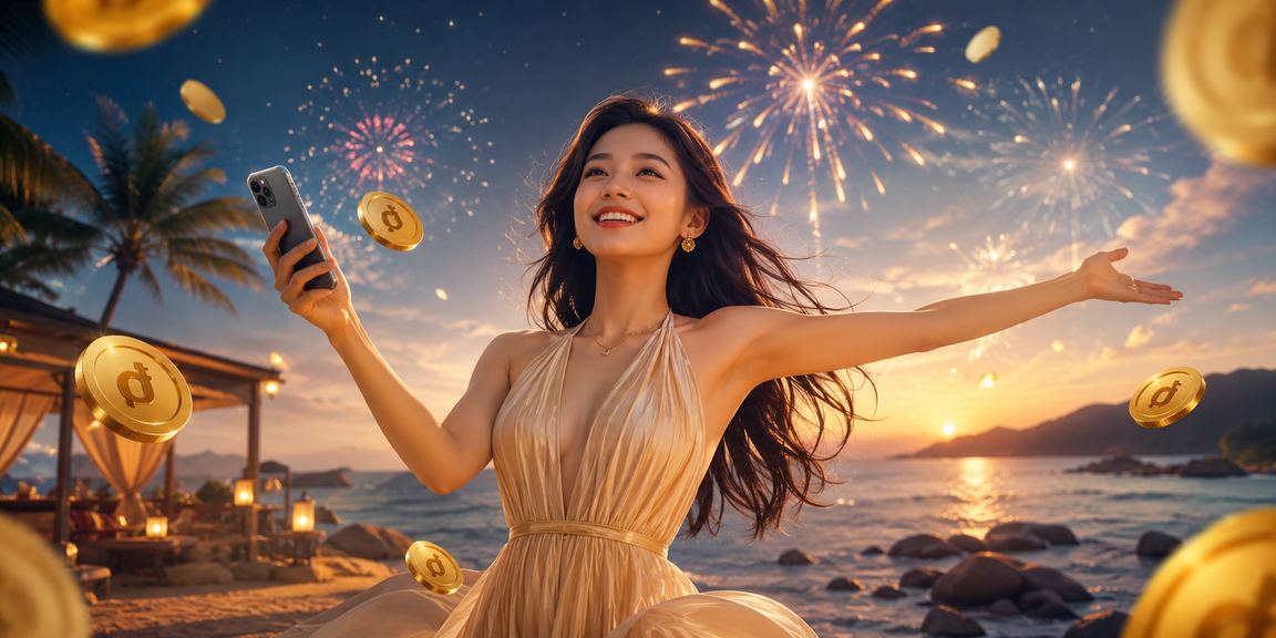 Người dùng truy cập casino trên điện thoại di động tại bãi biển Côn Đảo