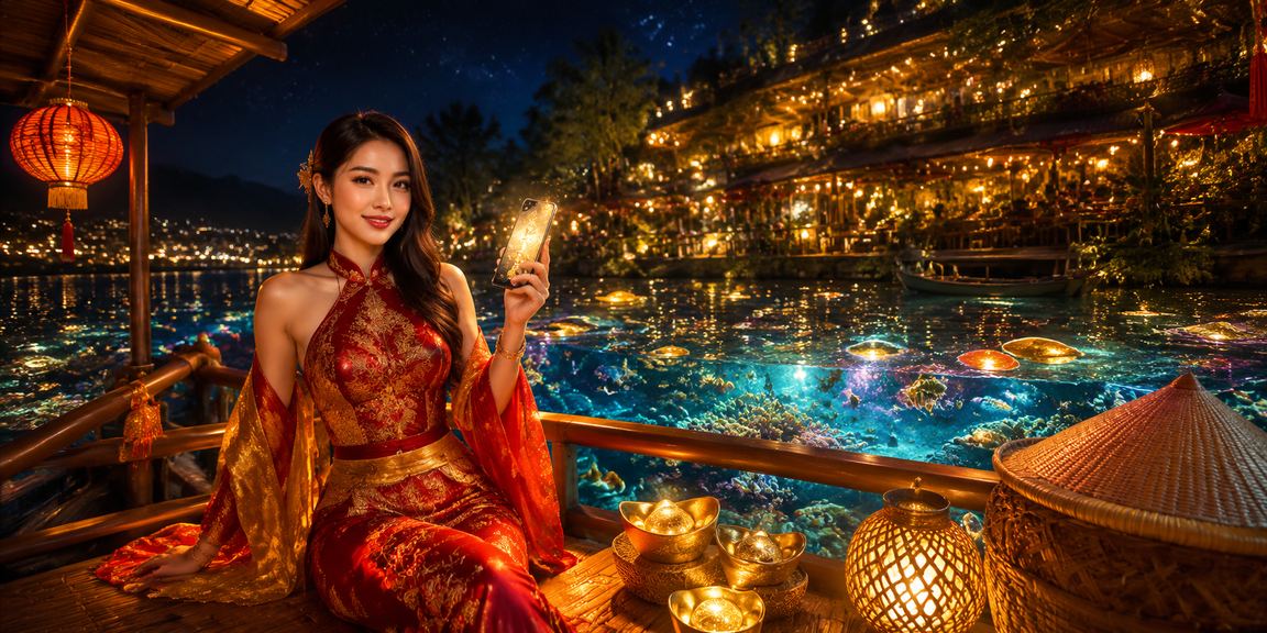 Phụ nữ đội nón lá trải nghiệm casino trên điện thoại tại Đà Lạt